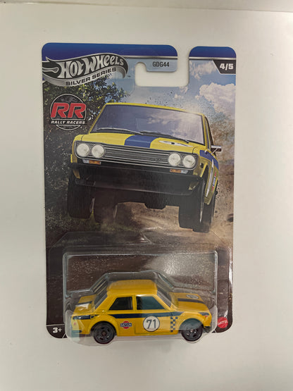 Hot Wheels 1/64 Silver Series Rally Racers '71 Datsun 510 Yellow - JKX64