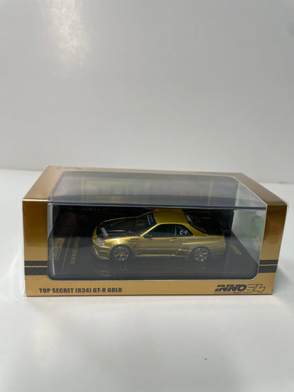 Inno64 1/64 Top Secret (R34) Nissan GT-R Gold
