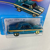 Hot Wheels 1/64 Ultra Hots ‘64 Chevy Chevelle SS Blue - Damaged Card