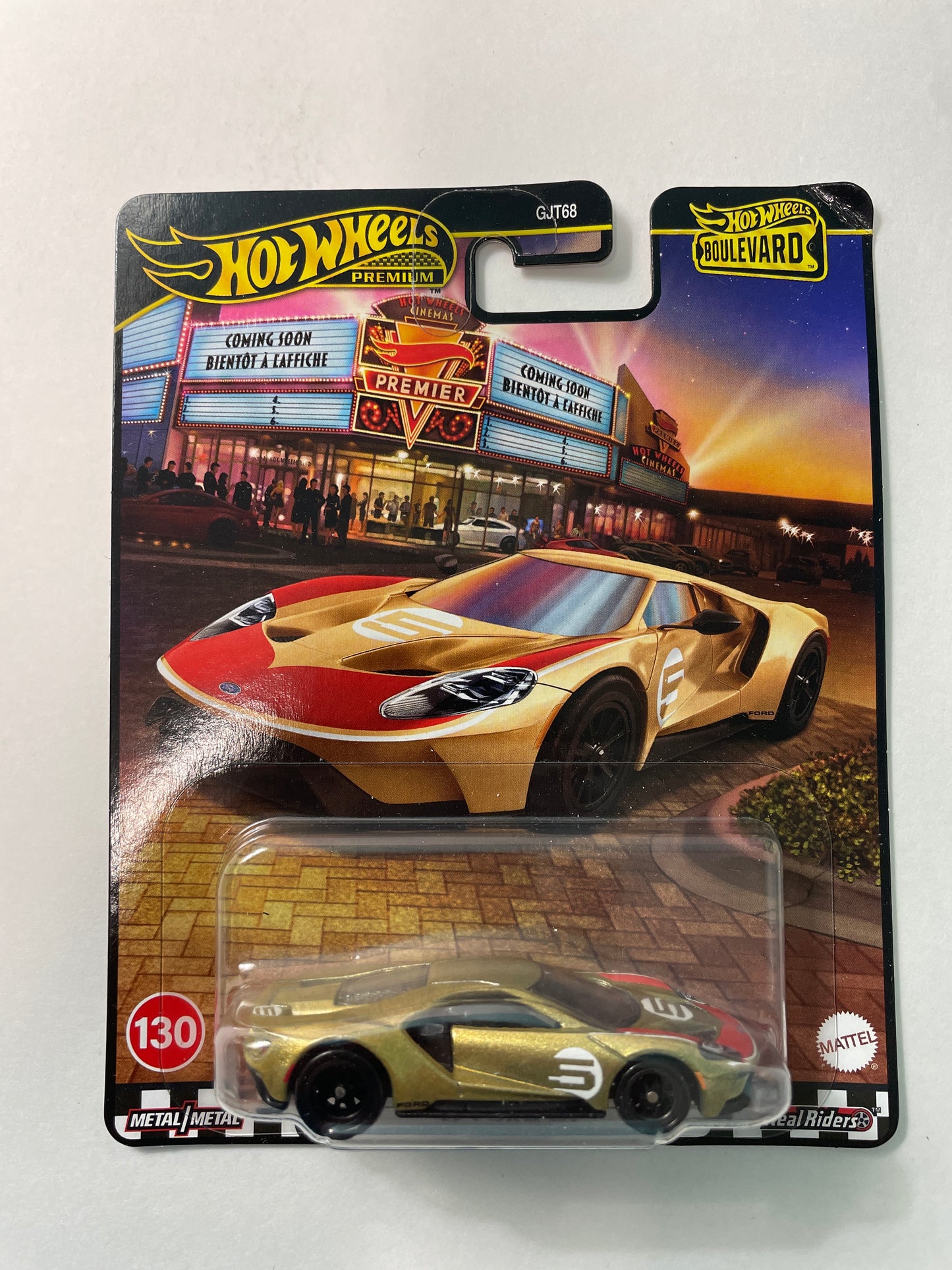 Hot Wheels 1/64 2025 Boulevard Mix C '17 Ford GT Gold - JBL15 - Damaged Box