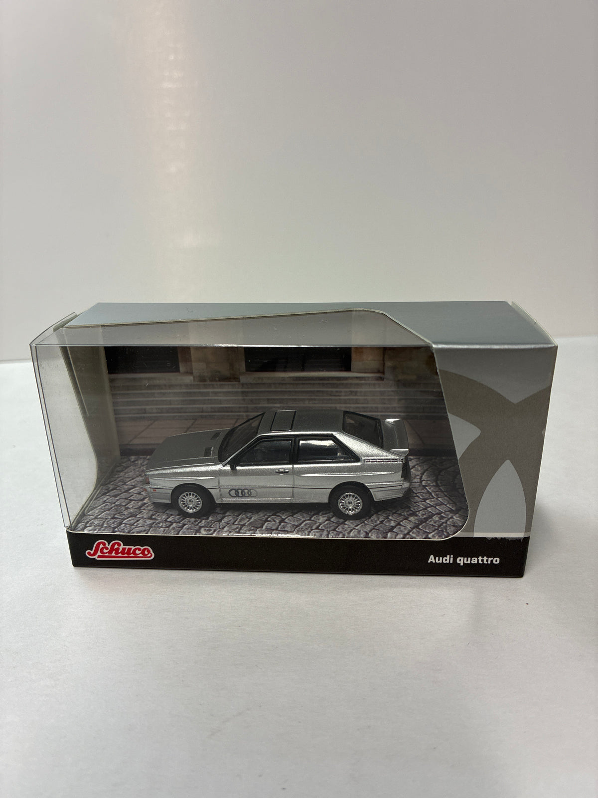 Tarmac Works x Schuco 1/64 Audi Quattro COLLAB64 Silver - T64S-025-SL