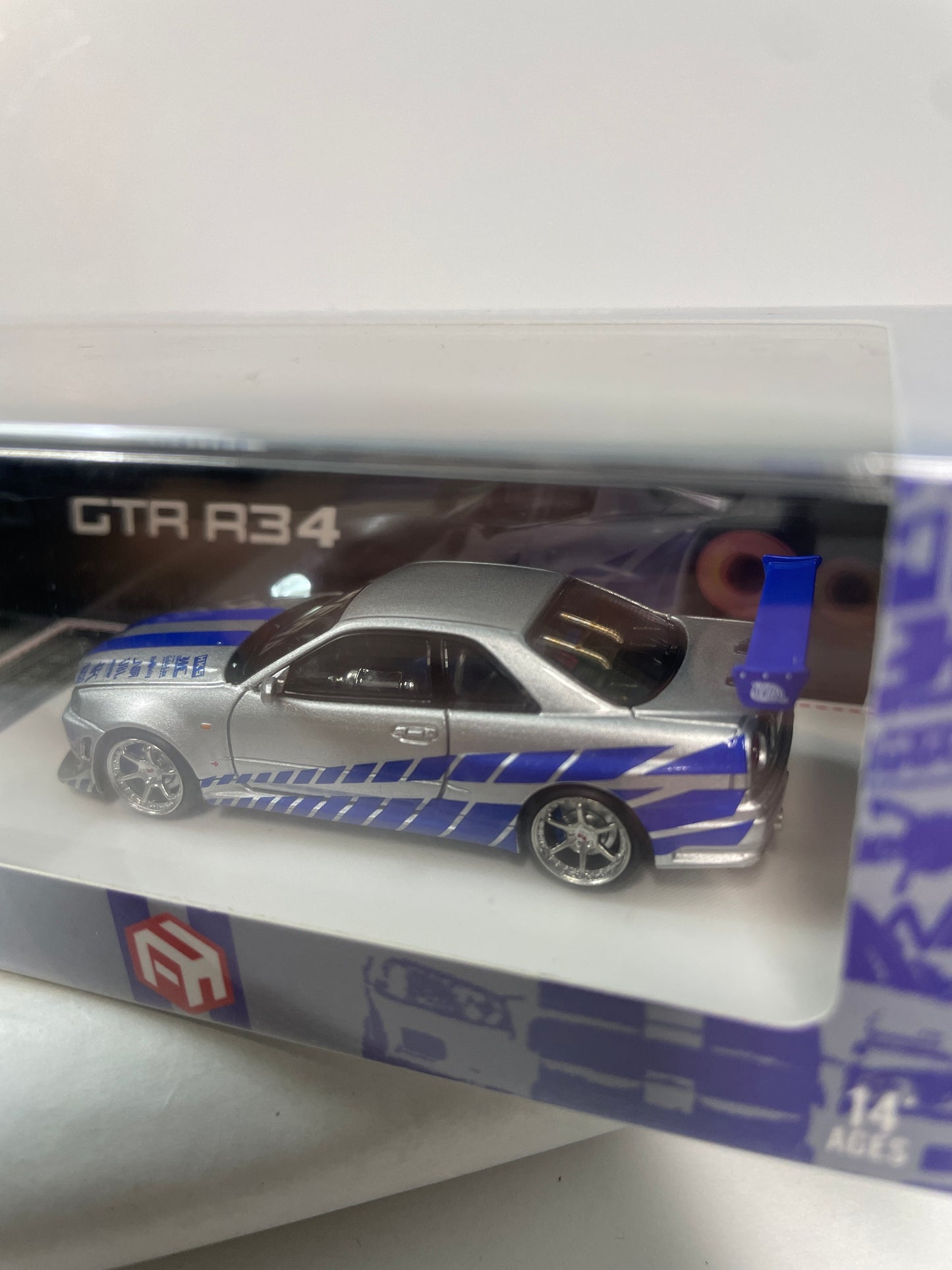 Focal Horizon 1/64 Nissan Skyline GTR R34 Silver & Blue