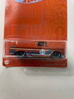 Hot Wheels 1/64 Orange & Blue Custom ‘62 Chevy Pickup Orange - Damaged Card