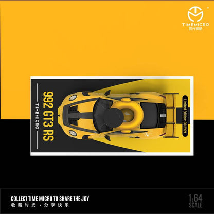 Time Micro 1/64 Porsche 992 GT3 RS Yellow & Black