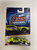 Hot Wheels 1/64 Neon Speeders Rally Cat Green - Damaged Card