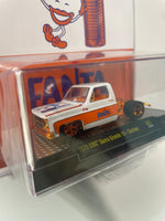 1/64 M2 Machines Coca Cola Fanta 1975 GMC Sierra Grande 15 - Custom Orange & White