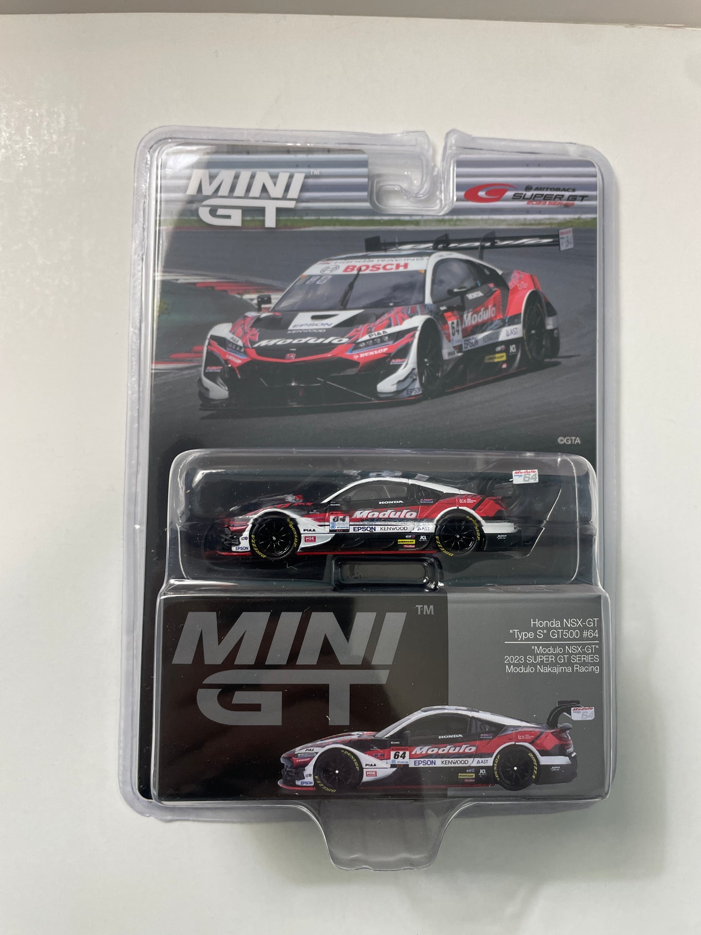 Mini GT 1/64 Honda NSX-GT "Type S" GT500 #64 "Modulo NSX-GT" 2023 SUPER GT Series Modulo Nakajima Racing Black - MGT00992