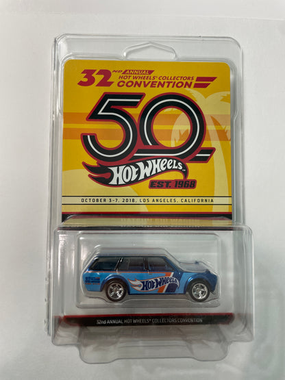 Hot Wheels 1/64 32th Annual Collectors Convention Los Angeles Datsun 510 Wagon Blue