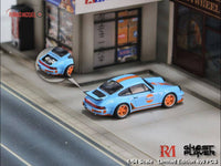 Ghost Player 1/64 Porsche Singer Turbo Gulf Blue & Orange