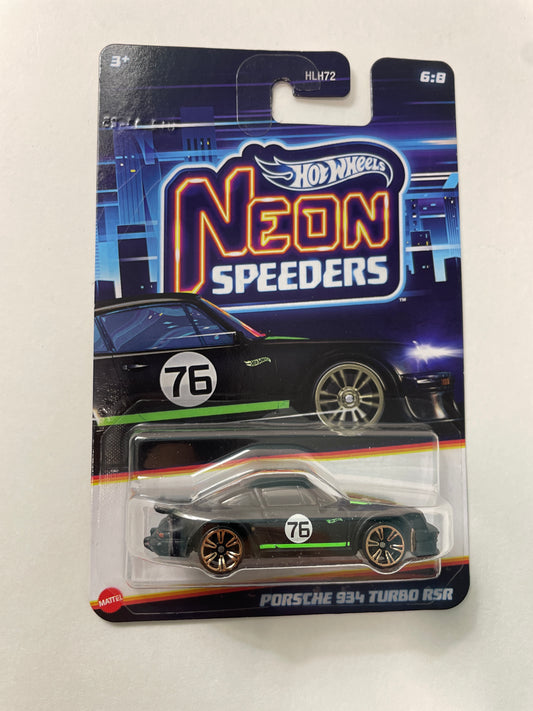 Hot Wheels 1/64 Neon Speeders Porsche 934 Turbo RSR Black & Green