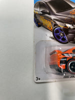 Hot Wheels 1/64 Factory custom Super Treasure Hunt 2008 Mitsubishi Lancer Evolution Orange w/ Black Wheels- Damaged Card