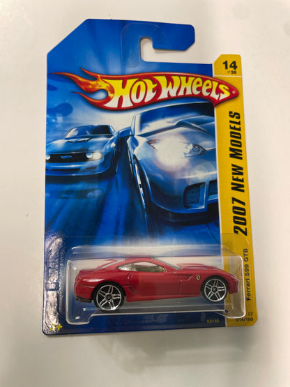 Hot Wheels 1/64 Ferrari 599 GTB Red - Damaged Box