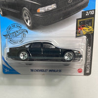 Hot Wheels 1/64 ‘96 Chevrolet Impala SS Black - Damaged Card