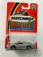 Matchbox 1/64 Hero-City Ferrari Silver - Damaged Card