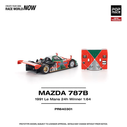 Pop Race 1/64 Mazda 787B  Le Mans 1991 Green & Orange - PR64-0301