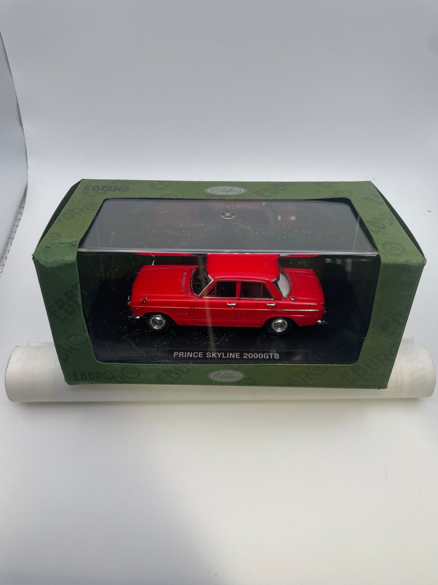 Ebbro 1/43 1965 Prince Nissan Skyline 2000GTB Red - Damaged Box