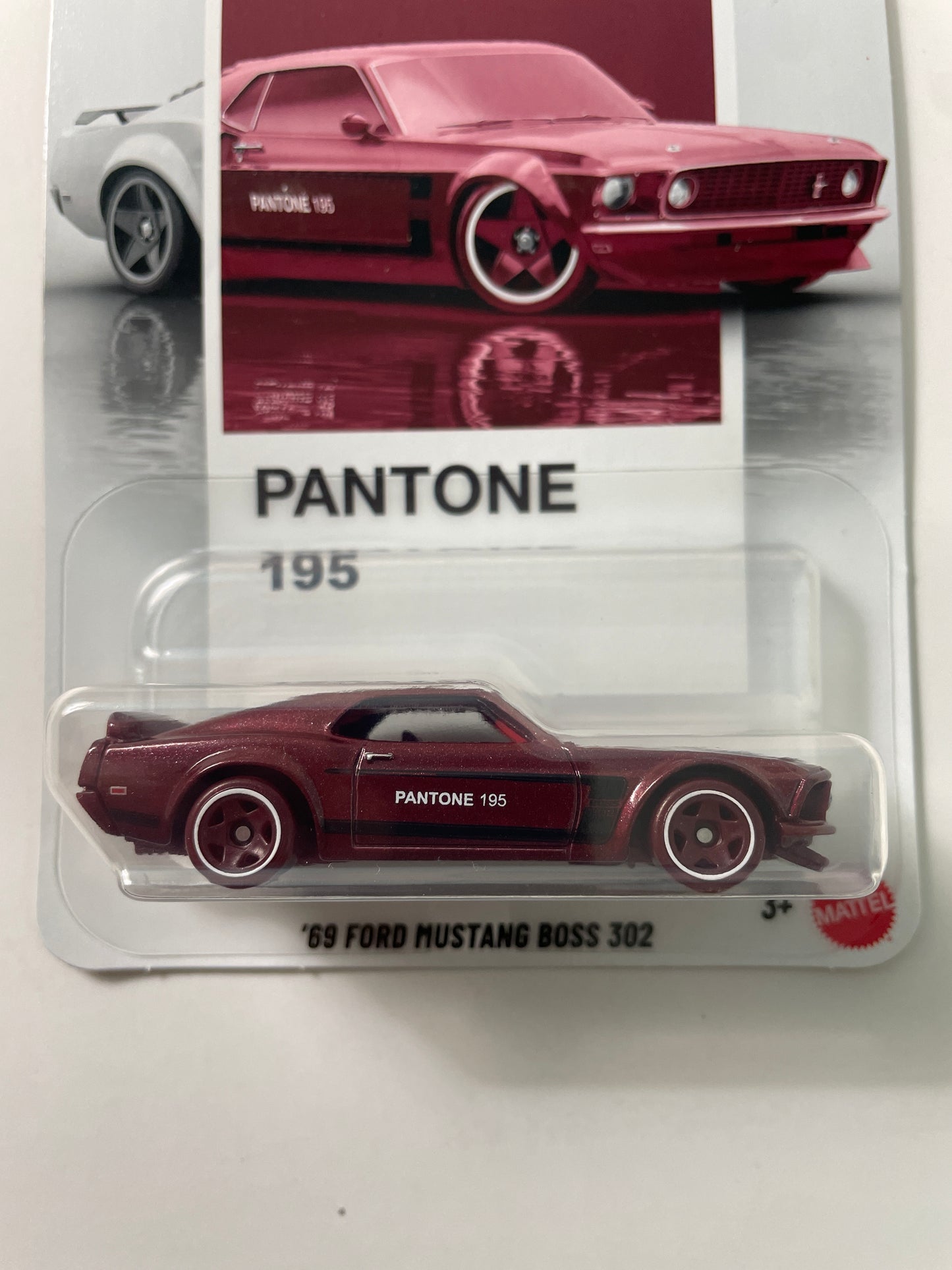 Hot Wheels 1/64 Silver Series Pantone 195 '69 Ford Mustang Boss 302 Red - JKY48