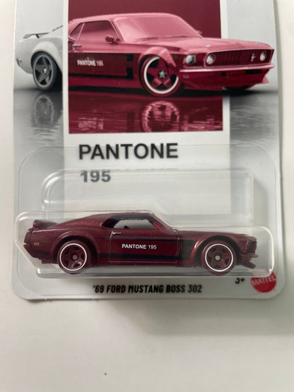 Hot Wheels 1/64 Silver Series Pantone 195 '69 Ford Mustang Boss 302 Red - JKY48