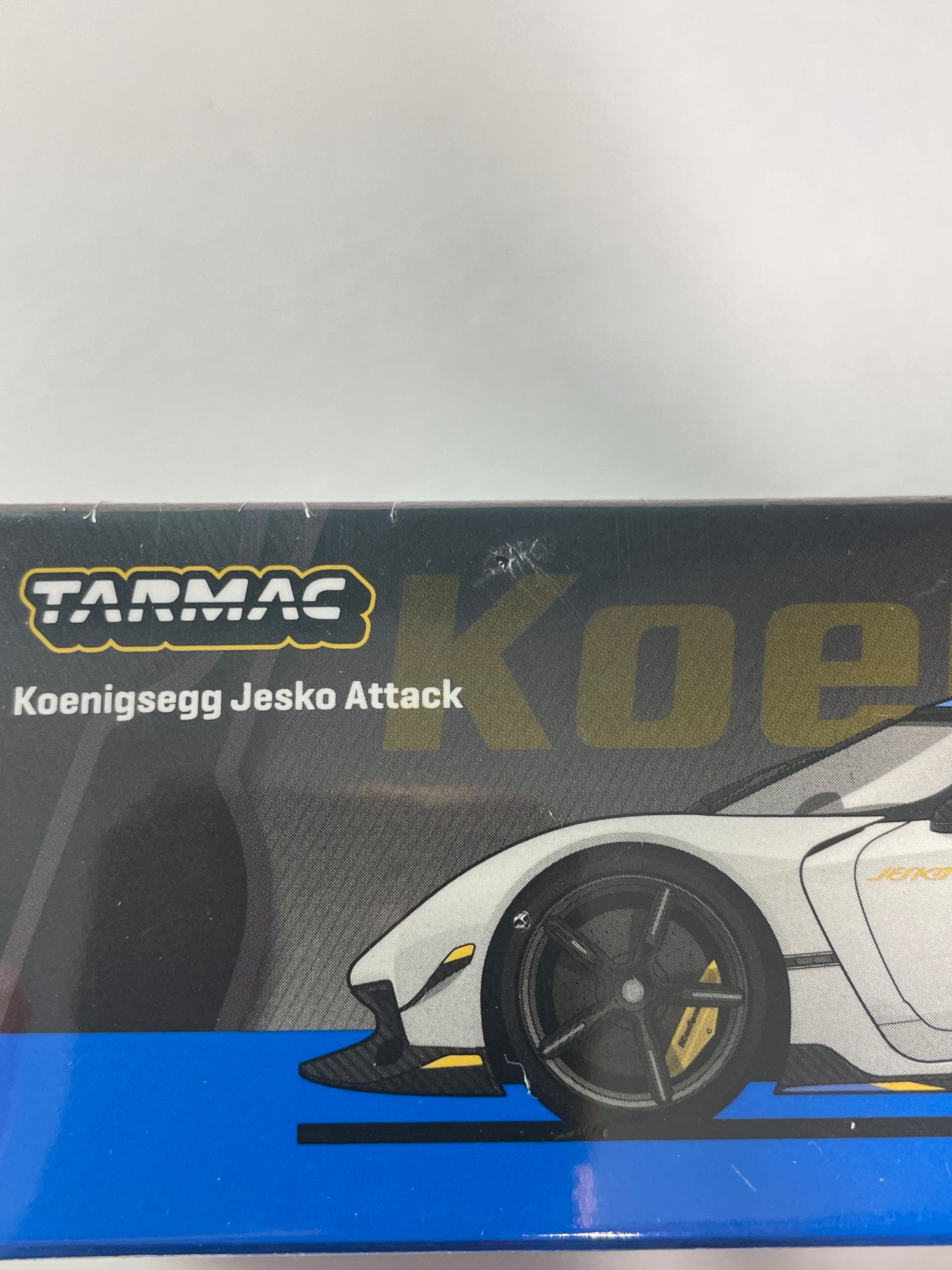 Tarmac Works 1/64 Koenigsegg Jesko Attack Silver - GLOBAL64 - T64G-TL052-SL - Damaged Box