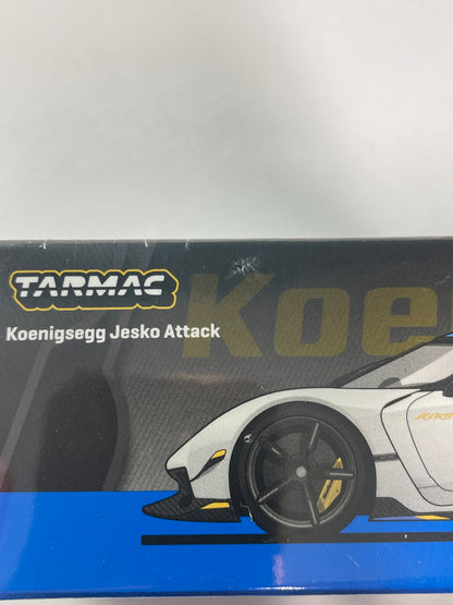 Tarmac Works 1/64 Koenigsegg Jesko Attack Silver - GLOBAL64 - T64G-TL052-SL - Damaged Box