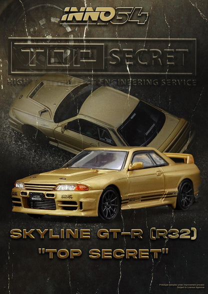Inno64 1/64 Nissan Skyline top Secret BNR32 GT-R (650R) Gold - IN64-R32TS-650R