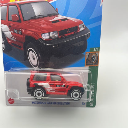 *Japan Card* Hot Wheels 1/64 Mitsubishi Pajero Evolution Red