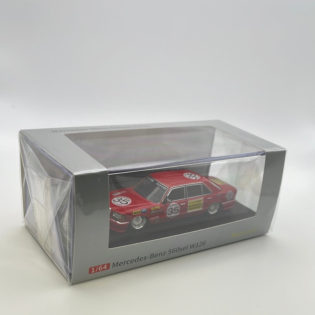 1/64 Master Mercedes-Benz 560sel W126 Lowered Red