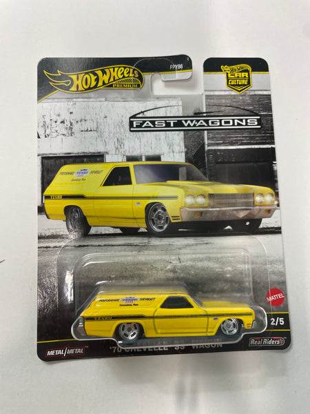 Hot Wheels 1/64 Car Culture Fast Wagons '70 Chevelle SS Wagon Yellow
