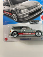 Hot Wheels 1/64 Zamac ‘90 Honda Civic EF Silver - Damaged Card & Car