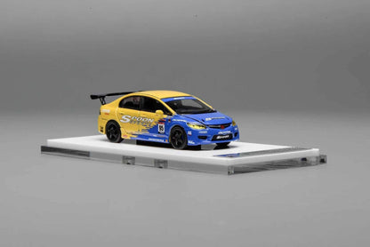 Motorhelix 1/64 Honda Civic Type R (FD2) Spoon Customized Yellow & Blue - The Diecast Expo 2025 Singapore Exclusive