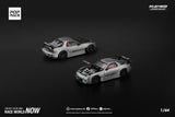 Pop Race 1/64 2025 MiniCar a Gogo!! Mazda RX7 RE-Amemiya Widebody Silver