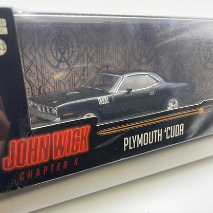 Greenlight 1/43 John Wick Chapter 4 Plymouth 'Cuda Black