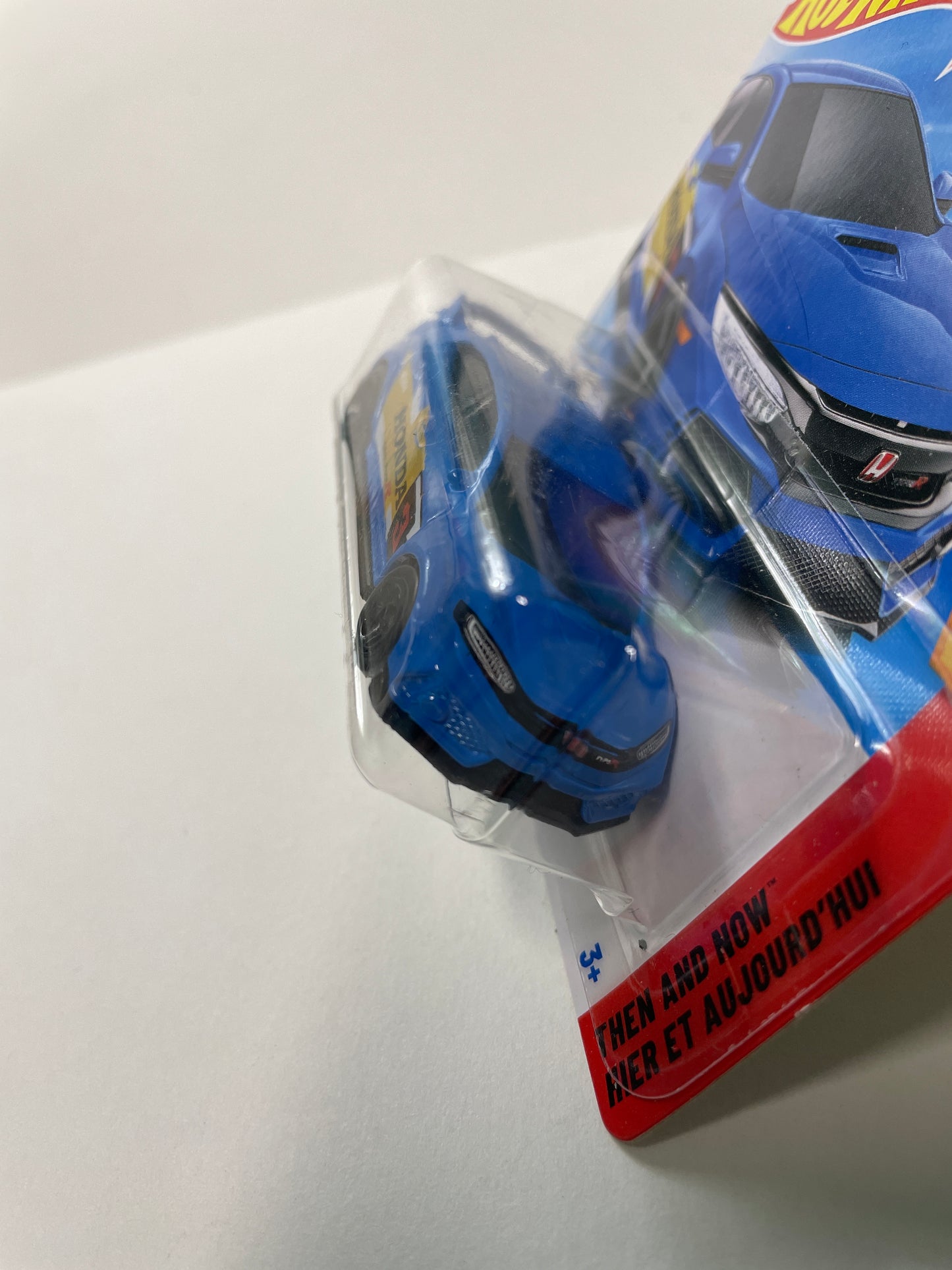 Hot Wheels 1/64 2018 Honda Civic Type R Short Card Blue - Damaged Box