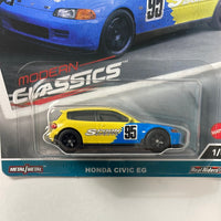 Hot Wheels 1/64 Car Culture Modern Classics Honda Civic EG Spoon Yellow & Blue