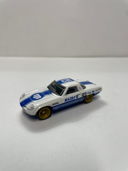 *Loose* Hot Wheels 1/64 Boulevard 1968 Mazda Cosmo Sport White & Blue