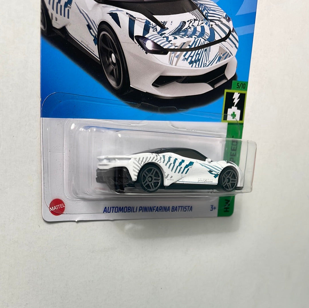 Hot Wheels 1/64 Automobili Pininfarina Battista White & Blue