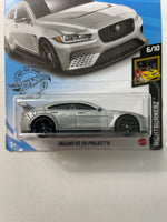 Hot Wheels 1/64 Jaguar XE SV Project 8 Silver - Damaged Card