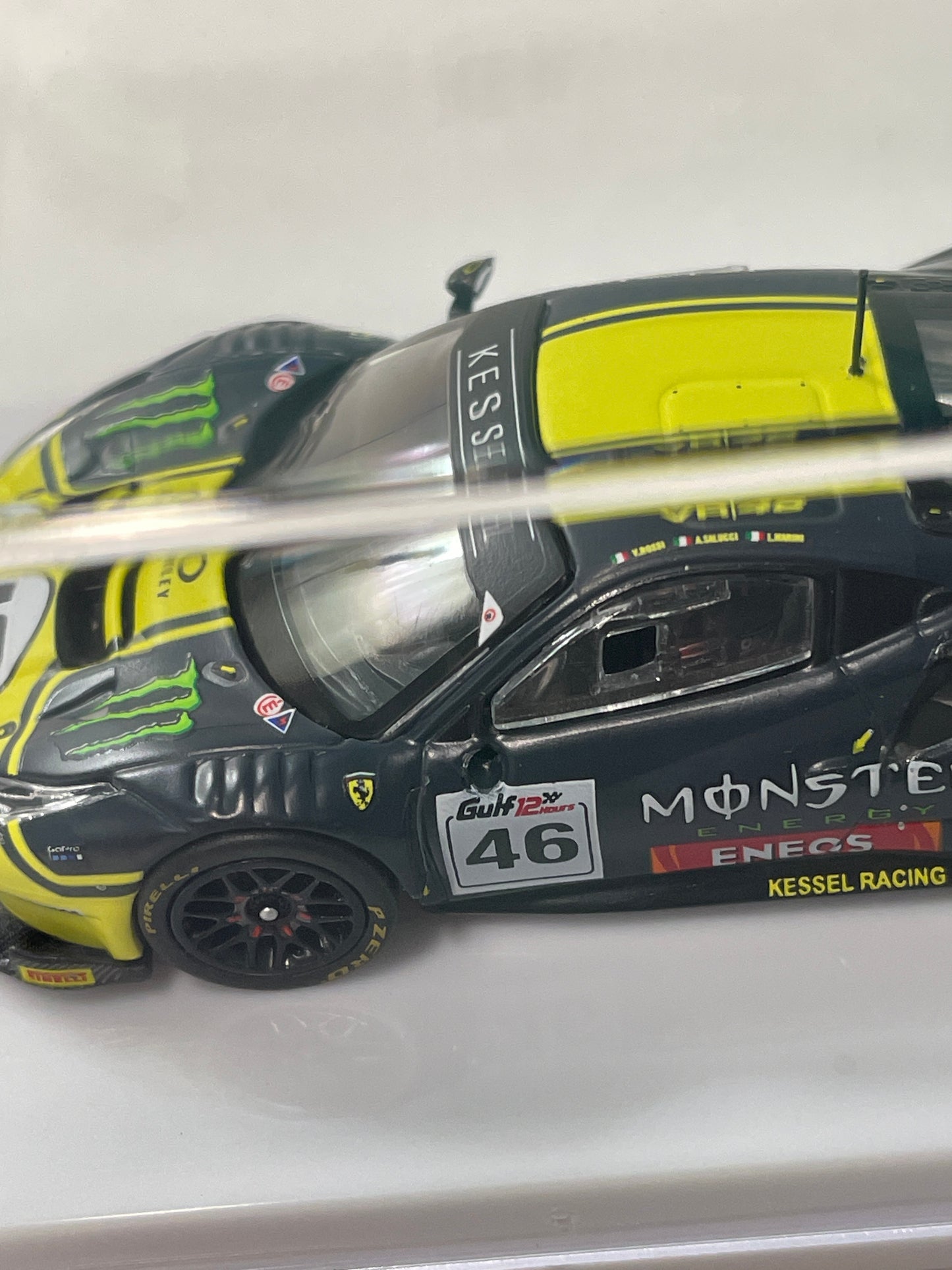 Tarmac Works X iXO Models 1/64 Ferrari 488 GT3 Gulf 12 Hours 2019 n.46 – HOBBY64 - T64-072-19GUF46 - Damaged Car