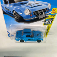 Hot Wheels 1/64 Datsun Fairlady 2000 Blue - Damaged Card