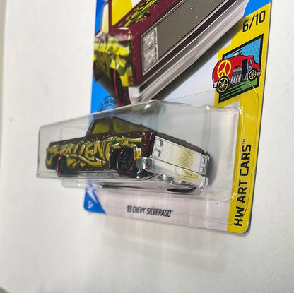 Hot Wheels 1/64 ‘83 Chevy Silverado - HW Art Cars - Damaged Box