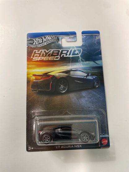 Hot Wheels 1/64 Silver Series Hybrid Speed '17 Acura NSX Black - JCB80 - Damaged Box