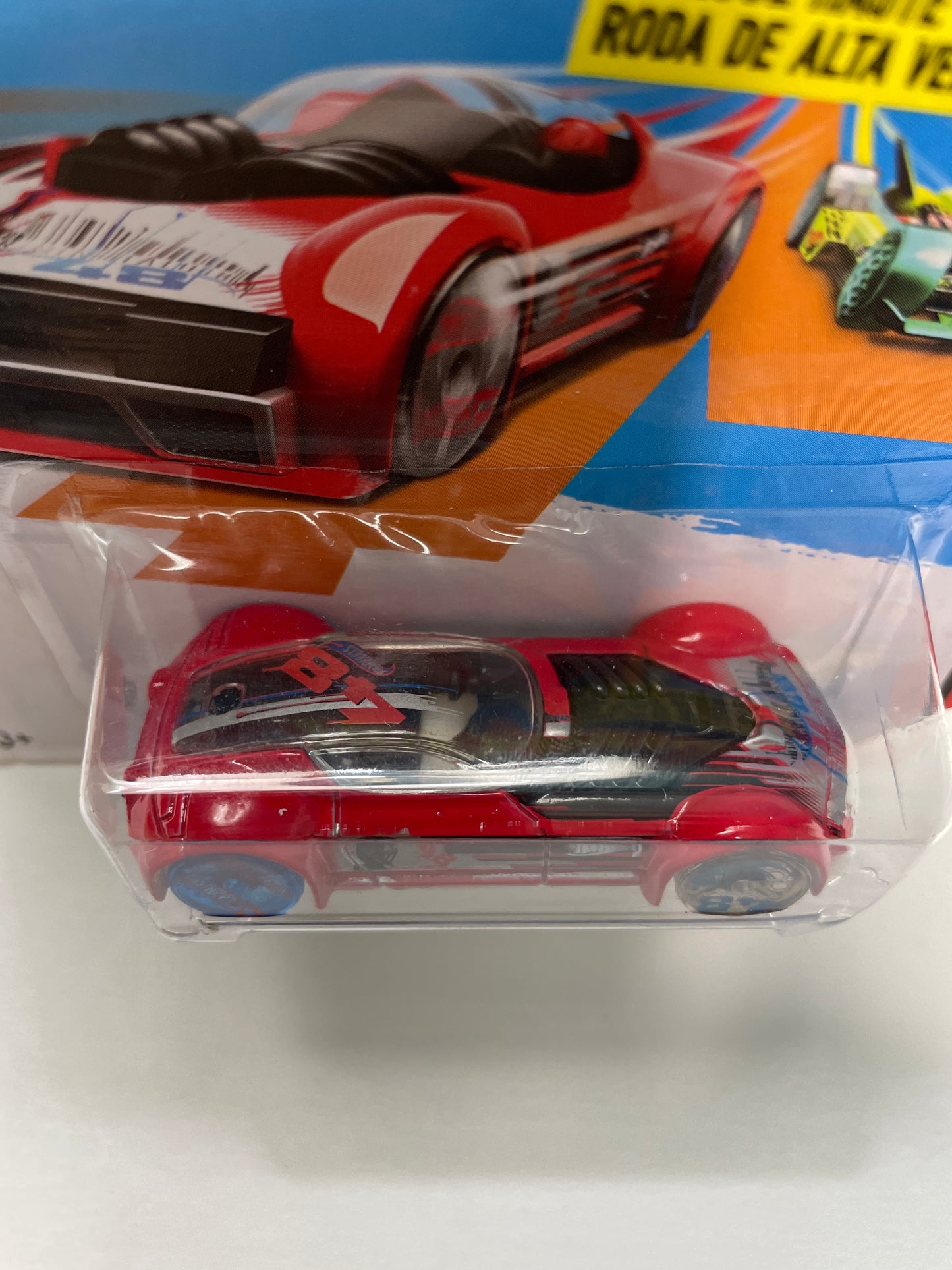Hot Wheels 1/64 High Speed Wheels Track Stars Ballistik Red BDW25 - Damaged Box