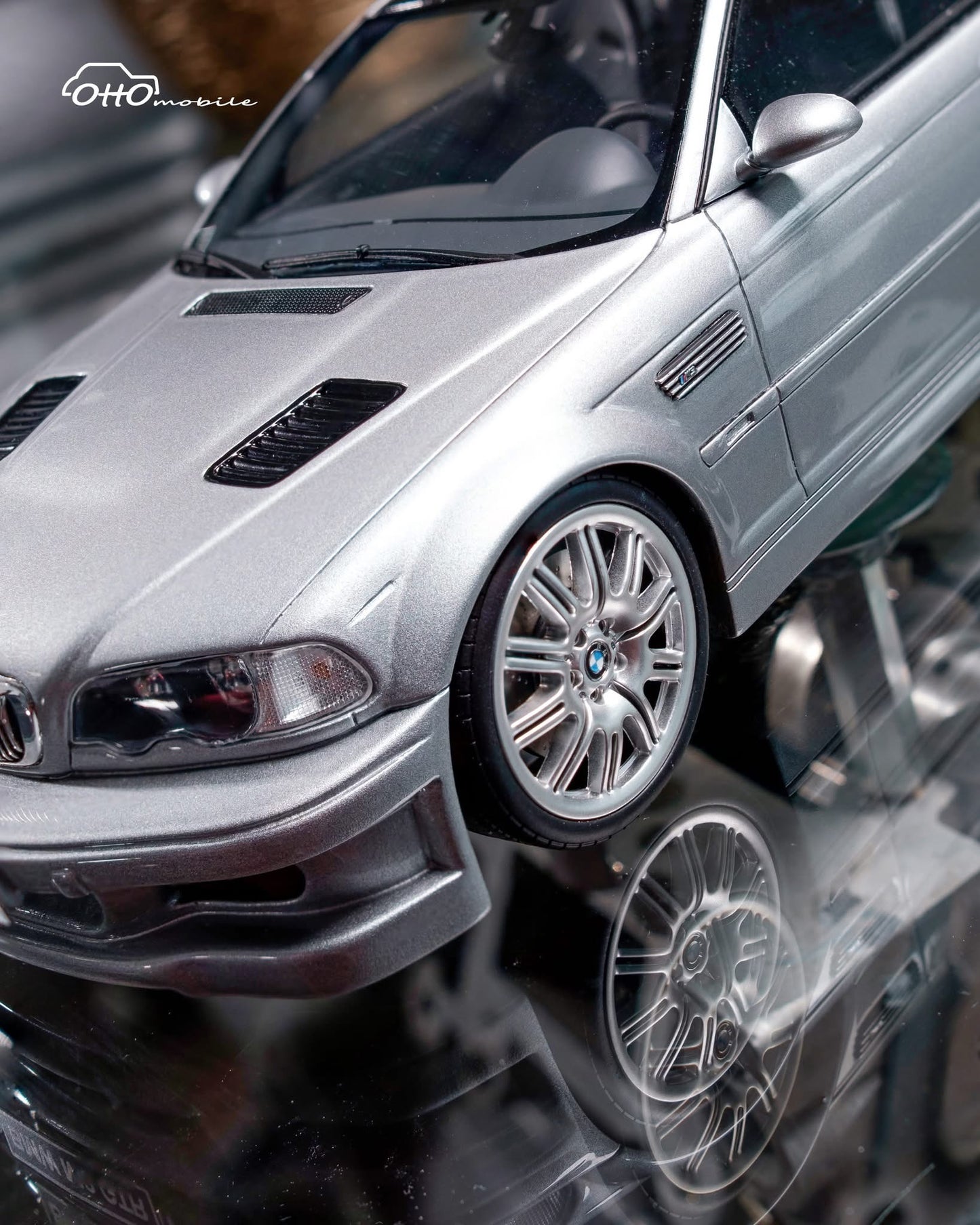 Otto Mobile 1/18 BMW M3 E46 GTR Street Silver