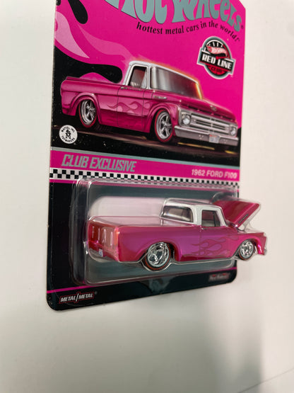 Hot Wheels 1/64 RLC Club Exclusive 1962 Ford F100 Pink