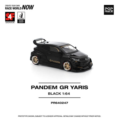 Pop Race 1/64 Philippine Manila Exclusive Pandem GR Toyota Yaris Black