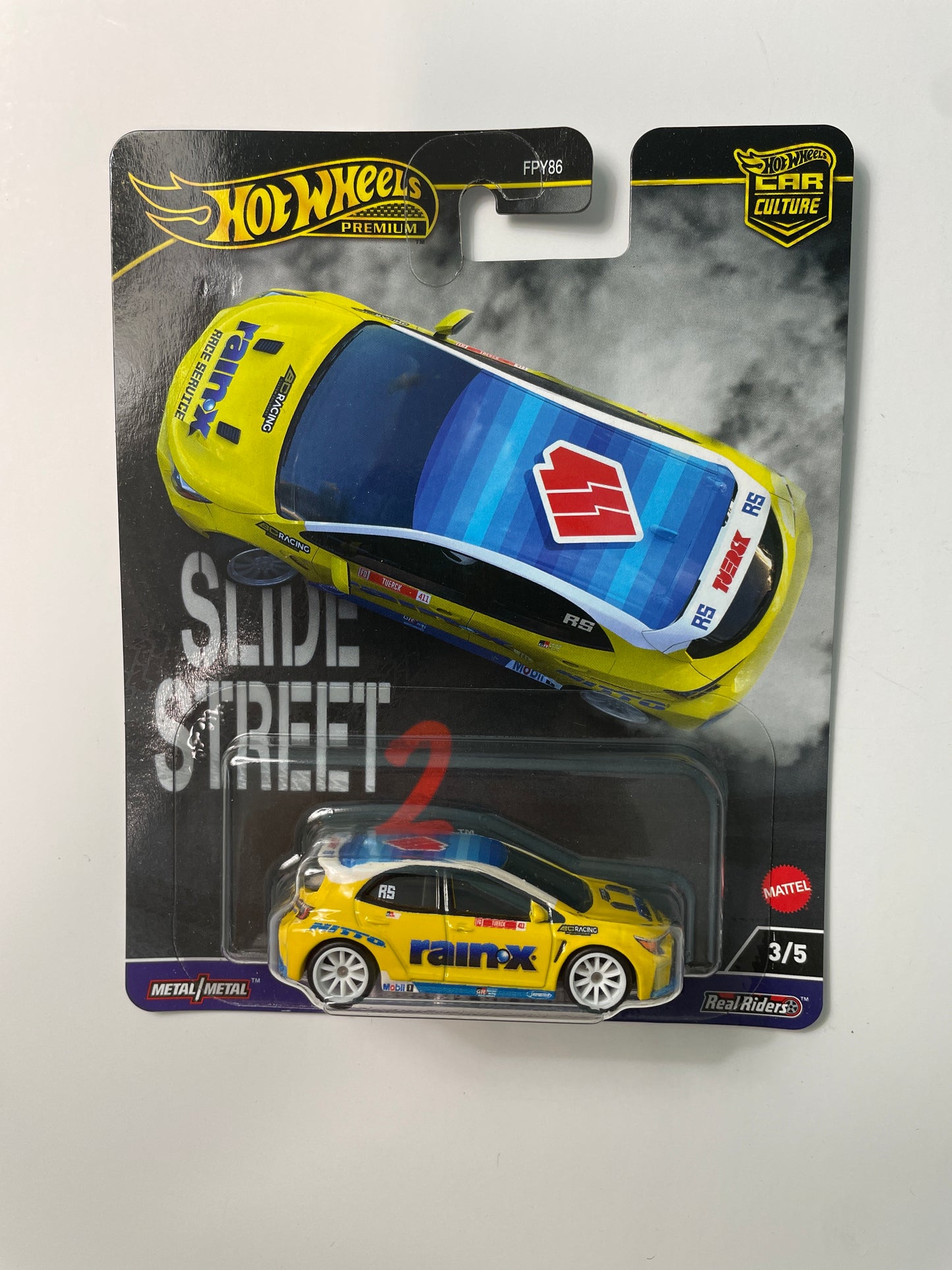 Hot Wheels 1/64 Car Culture 2023 Toyota GR Corolla Yellow (Slide Street 2 Series)