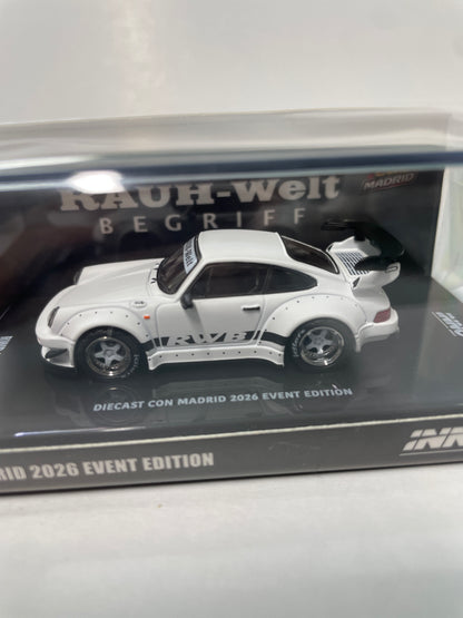 Inno64 1/64 Diecast Con Madrid 2026 Event Edition RWB 930 Matt White - IN64-RWB930-DCM