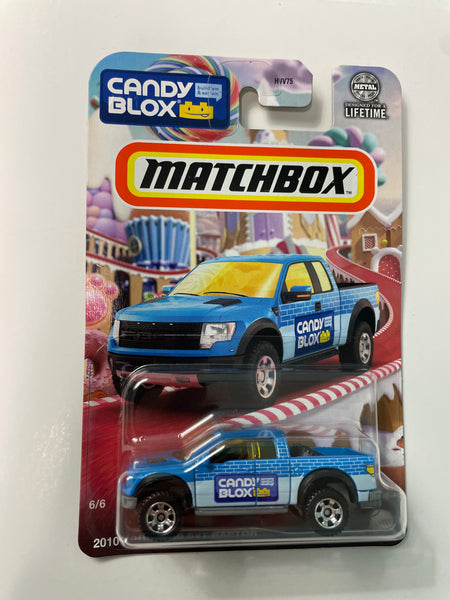 Matchbox 1/64 Candy Blox 2010 Ford F150 SVT Raptor Blue