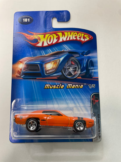 Hot Wheels 1/64 1971 Plymouth GTX Orange - Damaged Box