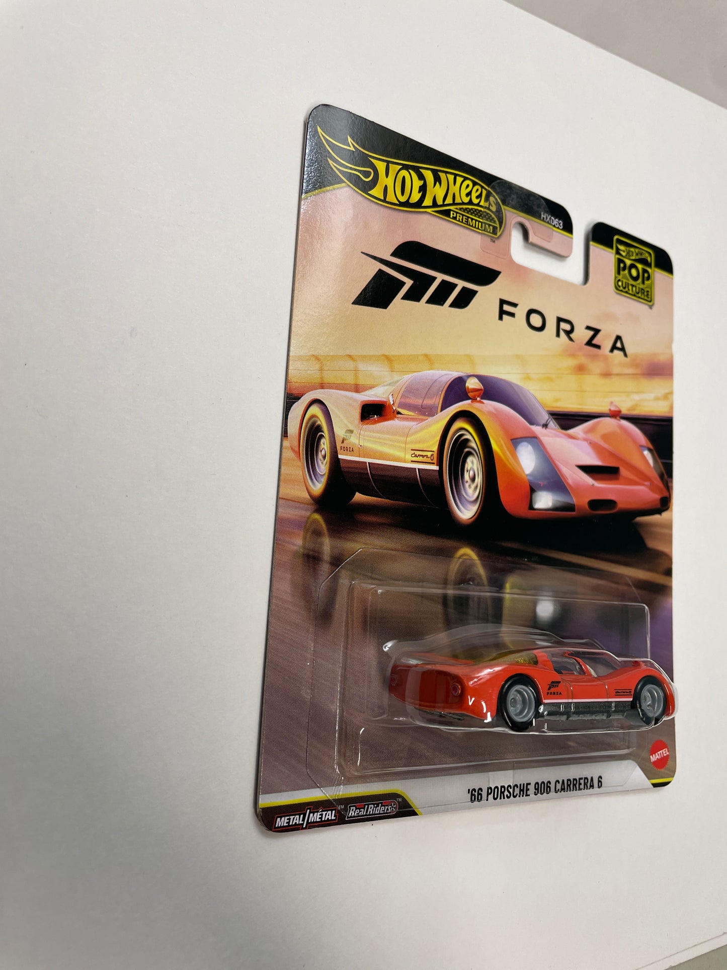 Hot Wheels 1/64 Pop Culture Forza '66 Porsche 906 Carrera 6 Orange - JHW97 - Damaged Box